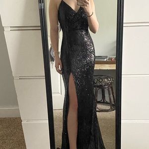 Black Sequin Formal Dress